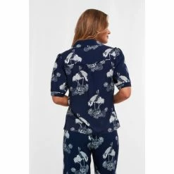 Joe Browns Blue Intriguing Crane Boutique PJ Top -Joe Browns shop unnamed file 4432