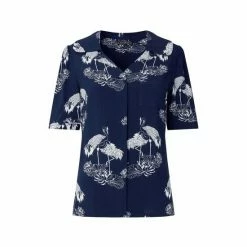 Joe Browns Blue Intriguing Crane Boutique PJ Top -Joe Browns shop unnamed file 4434