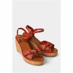 Joe Browns Red Sweet Georgia Wedge Sandal -Joe Browns shop unnamed file 4440