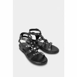 Joe Browns Black Athena Studded Leather Sandal