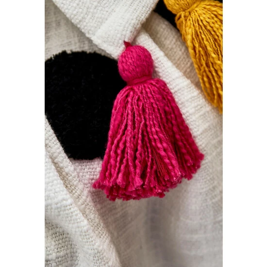 Joe Browns Multi Colourful Spot Tufted Cotton Throw 5 Joe Browns Multi Colourful Spot Tufted Cotton Throw - Image 5