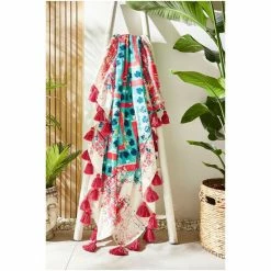 Joe Browns Multi Boho Outdoor Tassel Trim Throw -Joe Browns shop unnamed file 4489