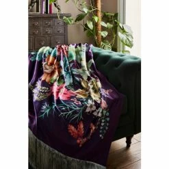 Joe Browns Black Bold Floral Boutique Velvet Throw