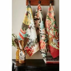 Joe Browns Multi Set Of 3 Striking Chinoiserie Tea Towels