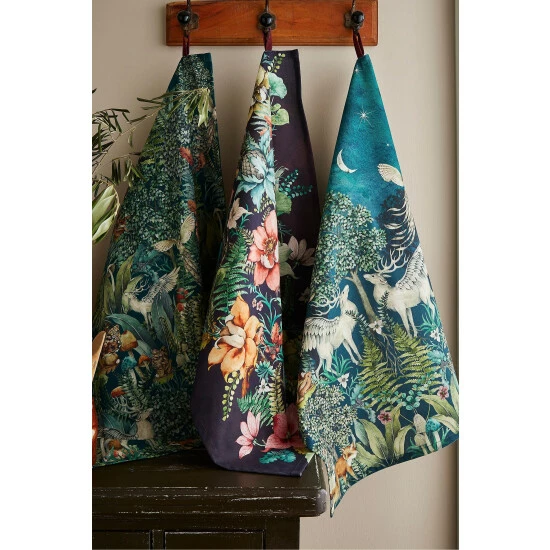Joe Browns Black Set Of 3 Fabulous Forest Tea Towels 1 Joe Browns Black Set Of 3 Fabulous Forest Tea Towels