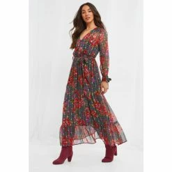 Joe Browns Black Enchanting Florals V Neck Dress