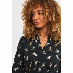 Joe Browns Black V Neck Animal Print Blouse -Joe Browns shop unnamed file 733