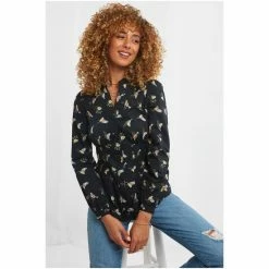 Joe Browns Black V Neck Animal Print Blouse -Joe Browns shop unnamed file 735
